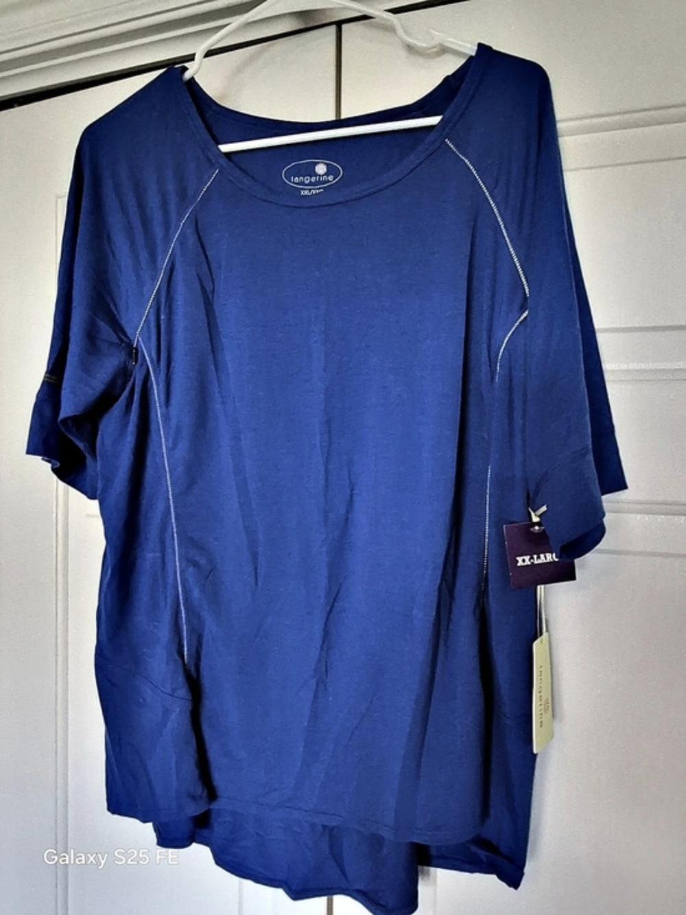 Tangerine Short Sleeve Top in Blue Size XXL NWT